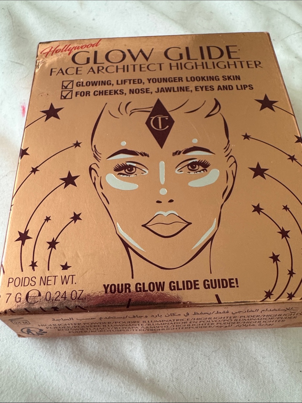 Charlotte Tilbury Glow Glide Face Architect Highlighter - pillow talk glow (pin)